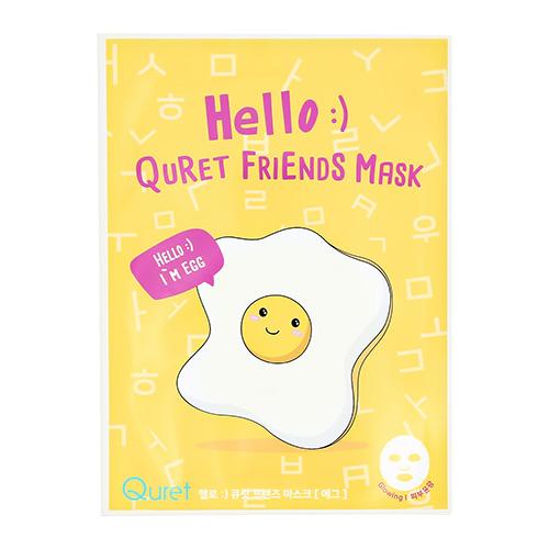 QURET | Маска для лица `QURET` HELLO с экстрактом яичного белка (для сияния кожи) 25 г