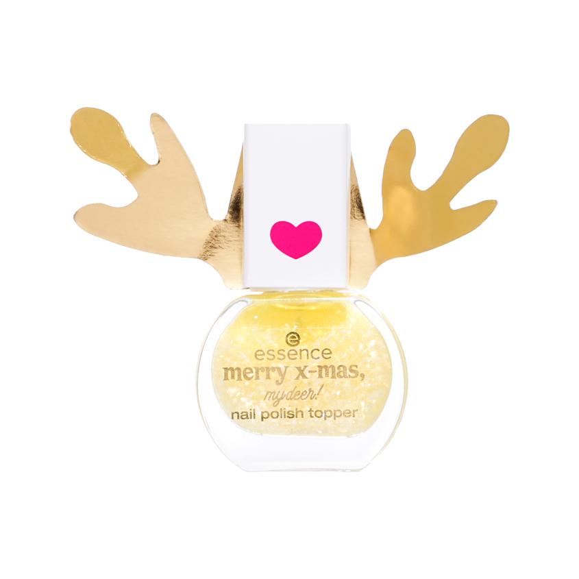 Топовое покрытие для ногтей `ESSENCE` MERRY X-MAS, MY DEER! тон 01 Deer Me Keep Sparkling!