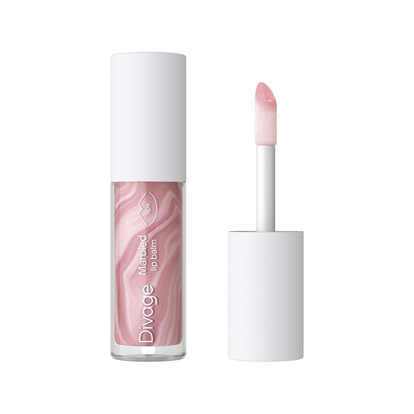 Бальзам для губ `DIVAGE` MARBLED LIP BALM тон 01 Розовый нюд
