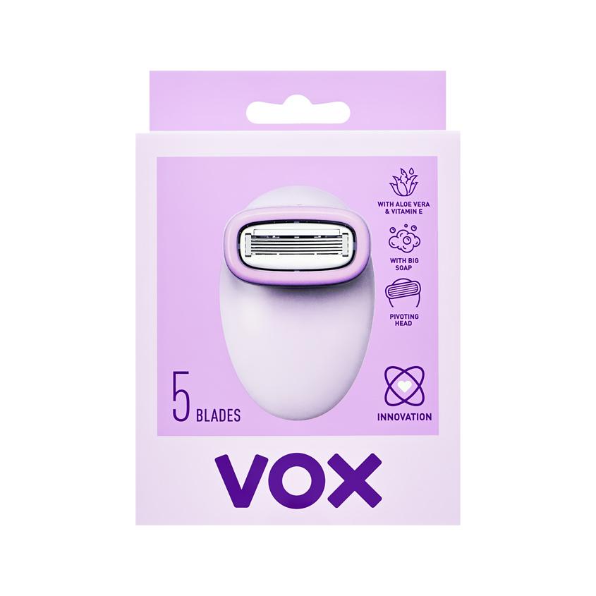 Станок для бритья `VOX` FOR WOMEN 5 лезвий с мыльной подушечкой 1 шт