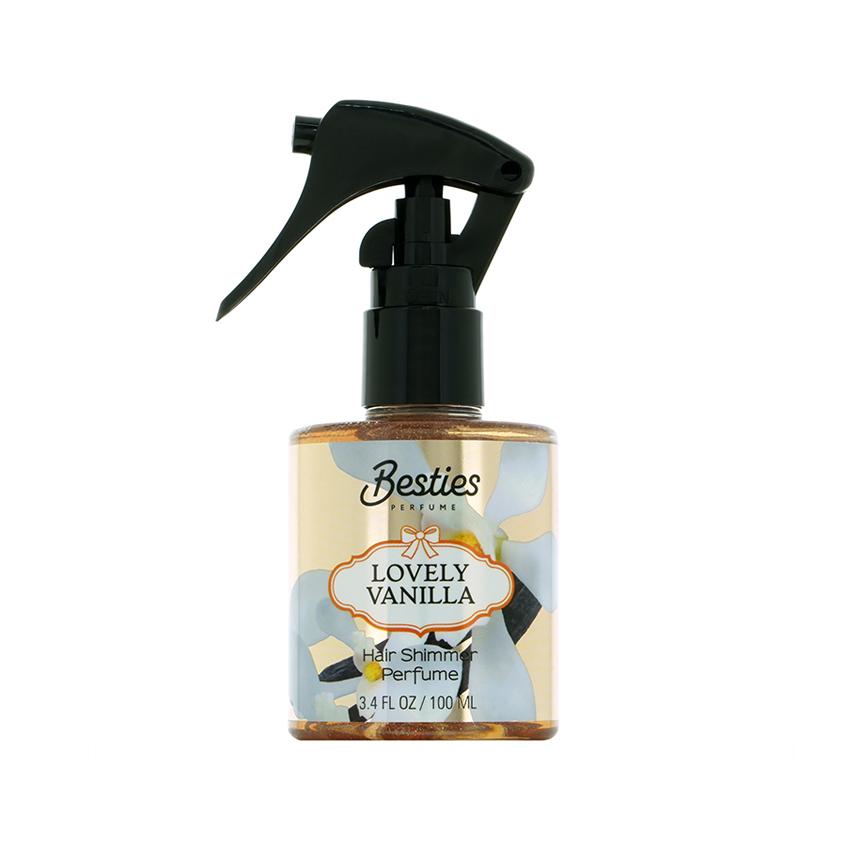 Парфюмированный спрей для волос с шиммером `BESTIES` HAIR PERFUME Lovely vanilla (жен.) 100 мл