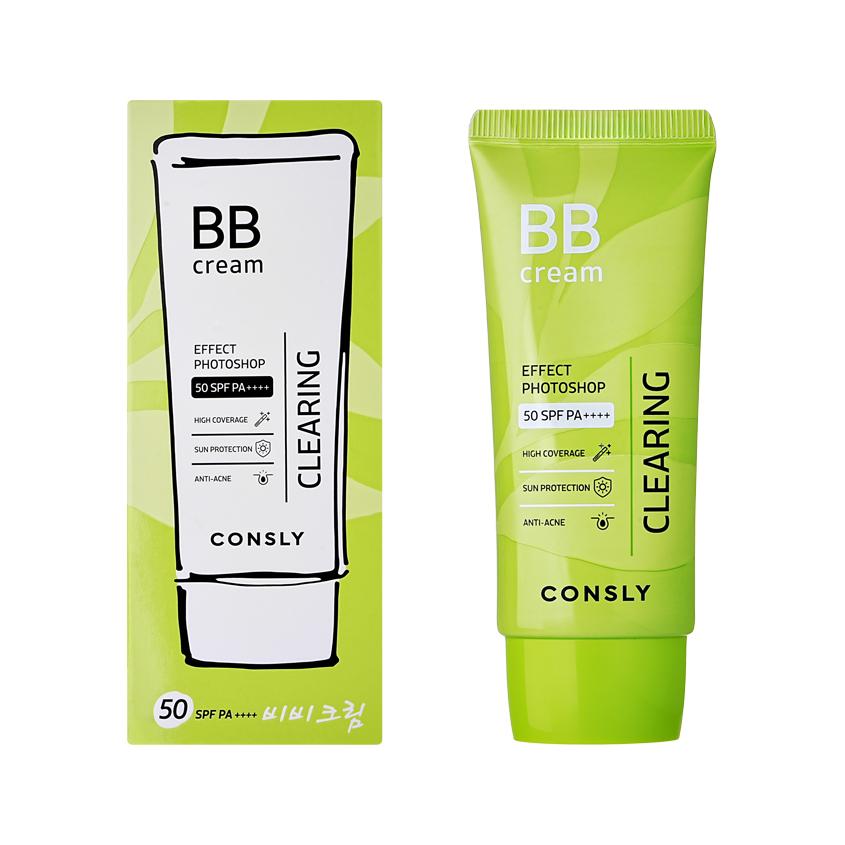 Крем для лица `CONSLY` EFFECT PHOTOSHOP BB матирующий SPF-50 PA++++ (натуральный бежевый) 50 мл