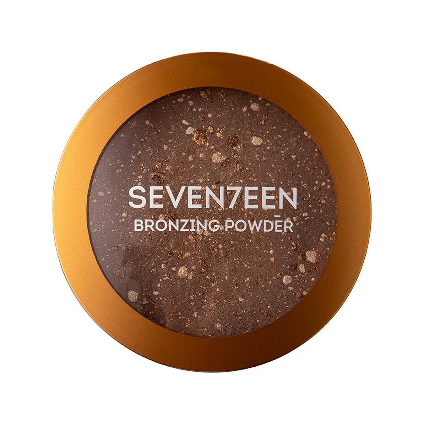 Пудра для лица `SEVENTEEN` BRONZING POWDER компактная с бронзирующим эффектом тон 04 Темный загар
