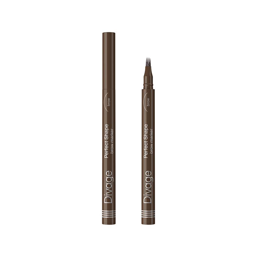 Маркер для бровей `DIVAGE` PERFECT SHAPE тон 04 Dark brown