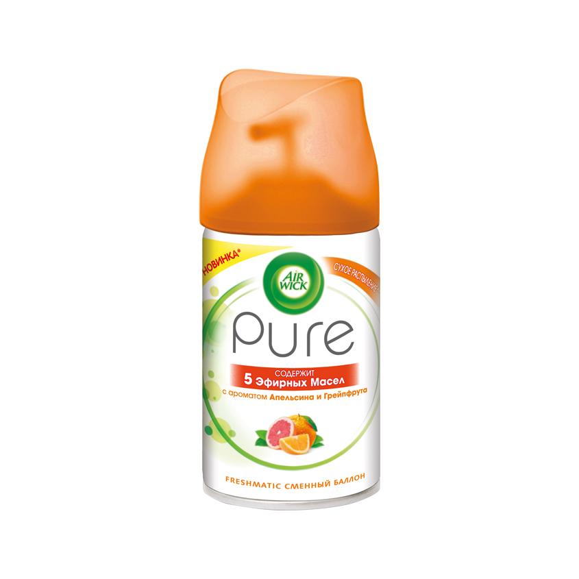 Сменный блок `AIR WICK` PURE 5 эфирных масел с ароматом апельсина и грейпфрута 250 мл