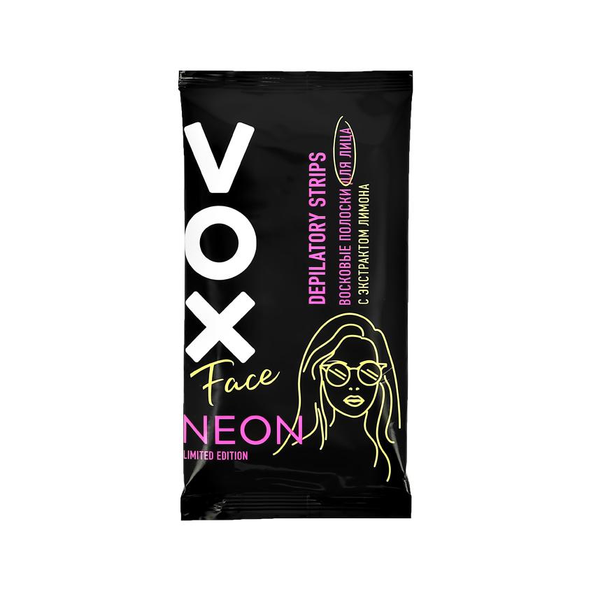 Полоски восковые для лица `VOX` NEON COLLECTION 12 шт+ 2 салфетки