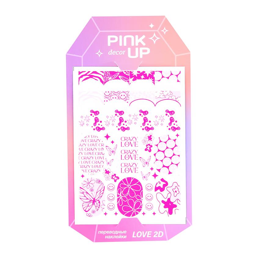 Наклейки для ногтей `PINK UP` `DECOR` LOVE COLLECTION 2D переводные тон 173
