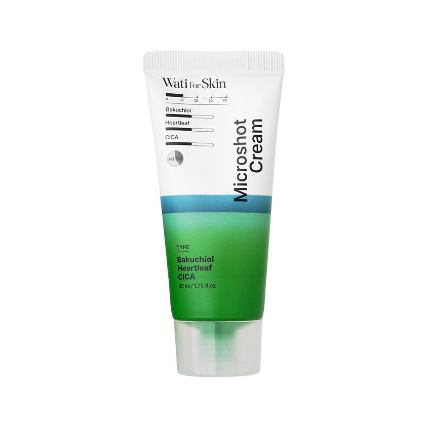 Крем для лица `WATI FOR SKIN` MICROSHOT с микроиглами, бакучиолом и центеллой 50 мл