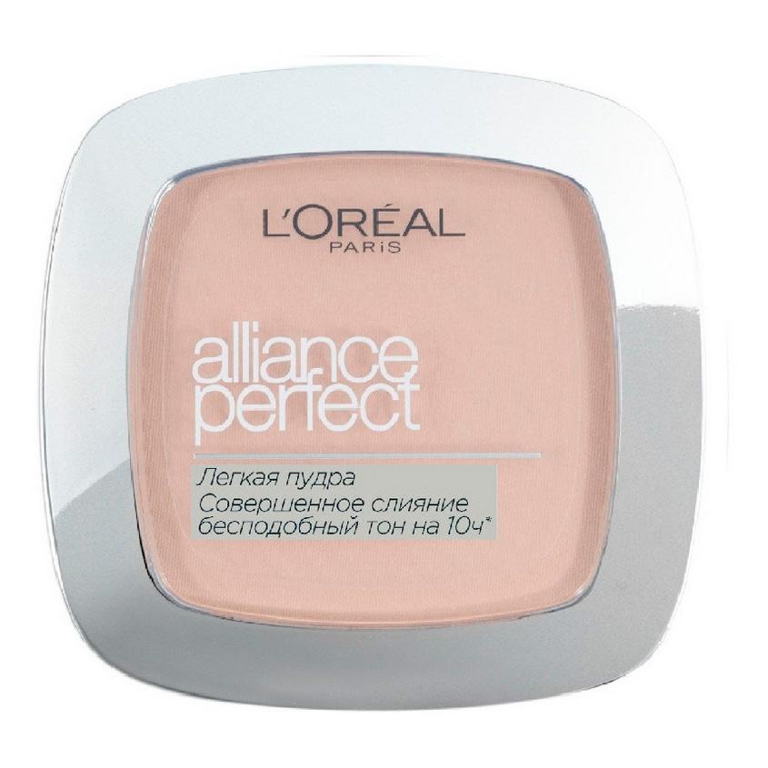 Пудра компактная для лица `LOREAL` ALLIANCE PERFECT Совершенное слияние тон N2 (ванильный)