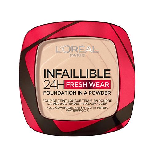 Пудра компактная для лица `LOREAL` INFAILLIBLE 24H FRESH WEAR тон 20 ivory