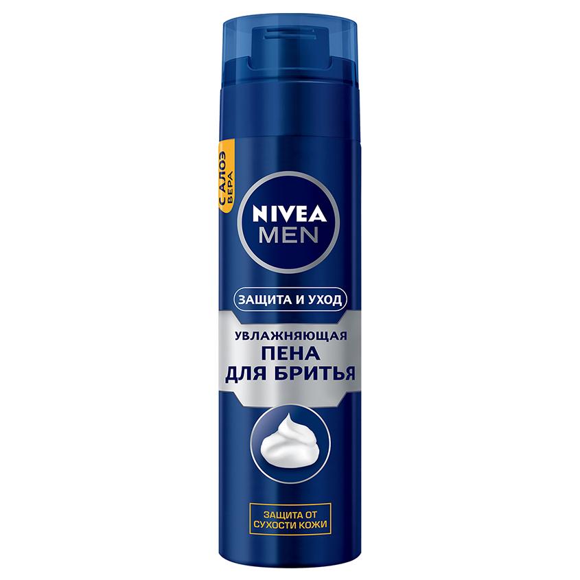 Пена для бритья `NIVEA` `MEN` ЗАЩИТА И УХОД увлажняющая 200 мл