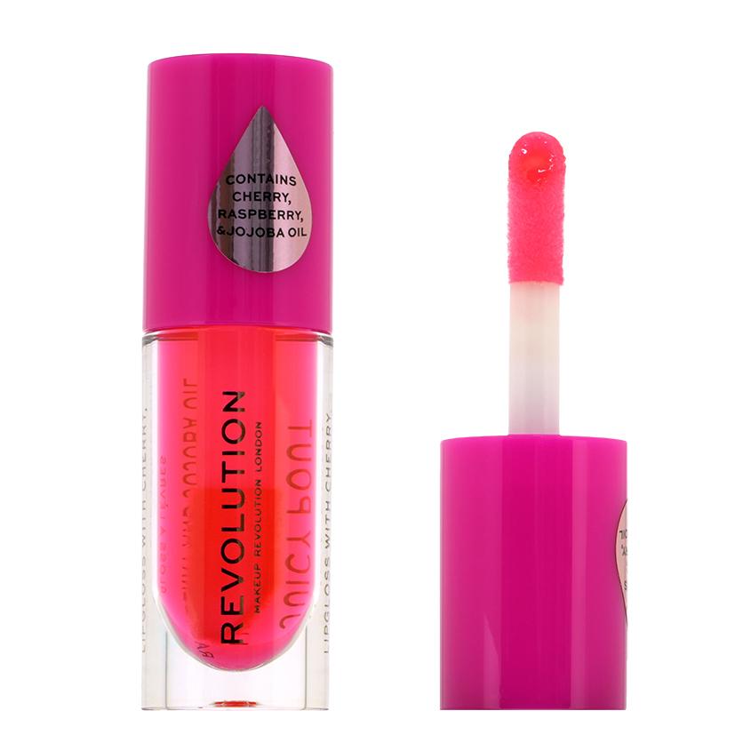 Блеск для губ `REVOLUTION` JUICY POUT с маслом вишни, малины и жожоба тон Grapefruit