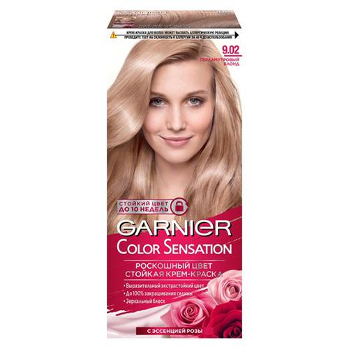 Краска для волос `GARNIER` `COLOR SENSATION` тон 9.02 Перламутровый блонд)