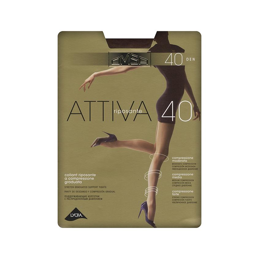 Колготки женские `OMSA` ATTIVA 40 den (Nero) р-р 5