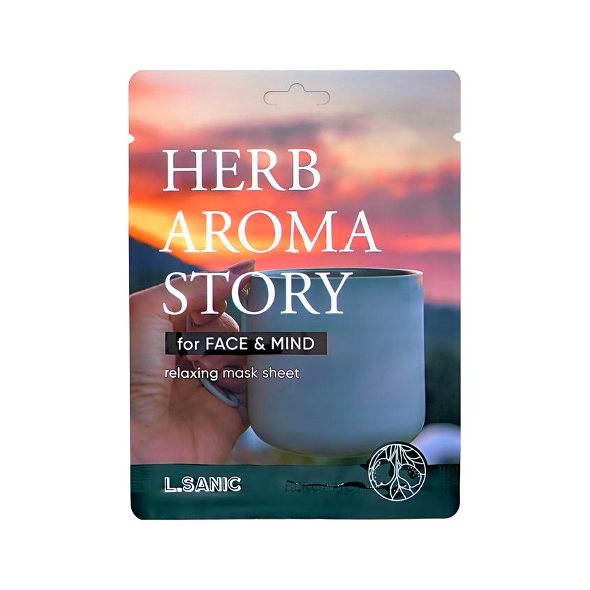 Маска для лица `L.SANIC` HERB AROMA STORY с экстрактом бергамота и эффектом ароматерапии 25 мл