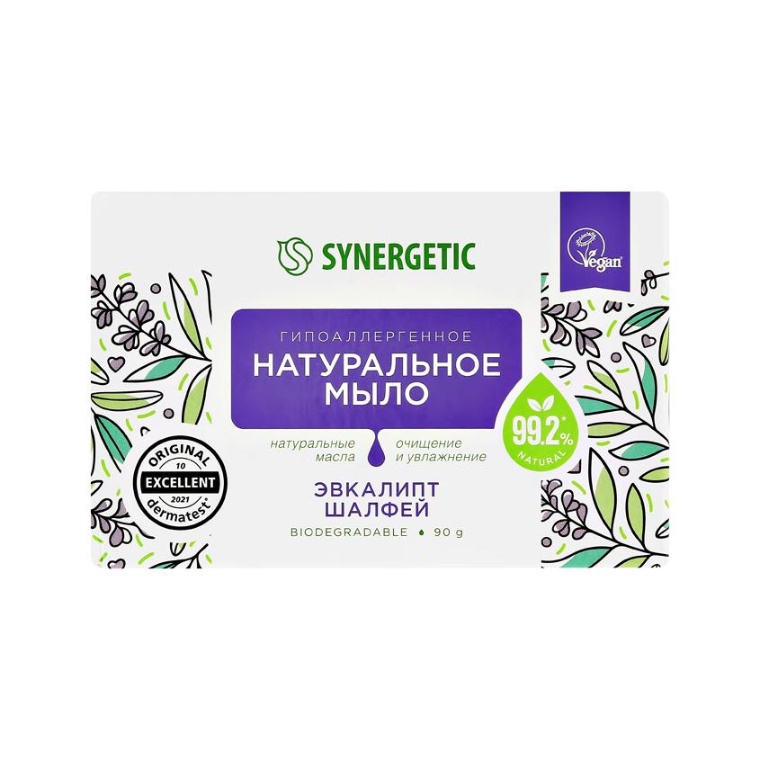 Мыло твердое `SYNERGETIC` эвкалипт и шалфей (натуральное) 90 гр