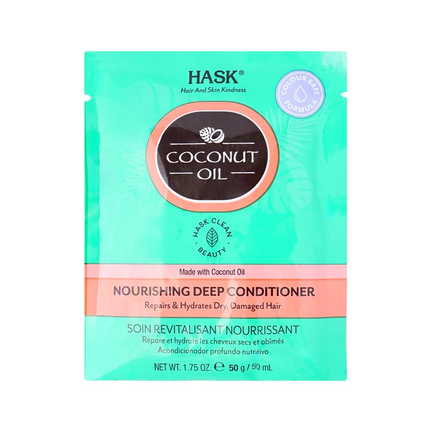 Кондиционер для волос `HASK` COCONUT OIL с экстрактом кокоса (питательный) 50 г