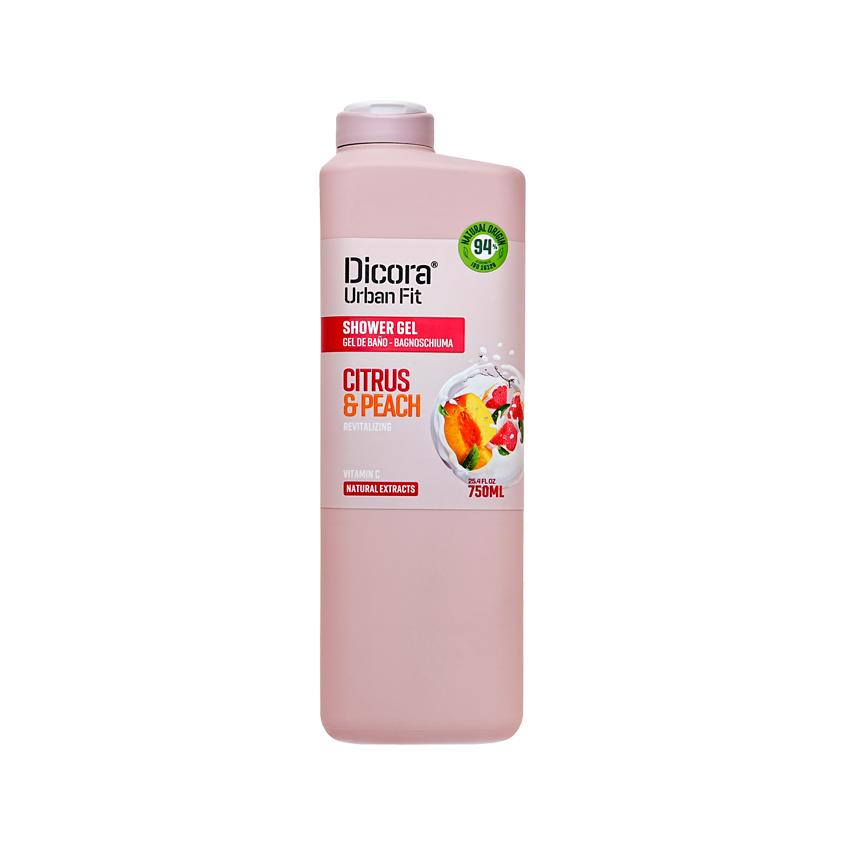 Гель для душа `DICORA URBAN FIT` Цитрусы и персик 750 мл