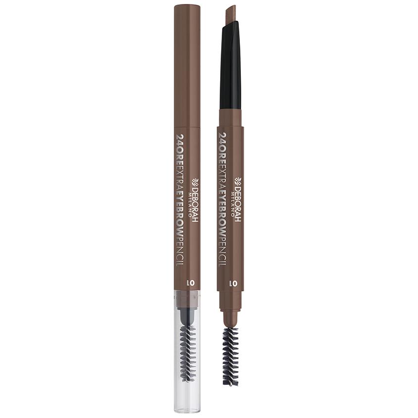 Карандаш для бровей `DEBORAH` 24ORE EXTRA EYEBROW PENCIL стойкий тон 01 светлый