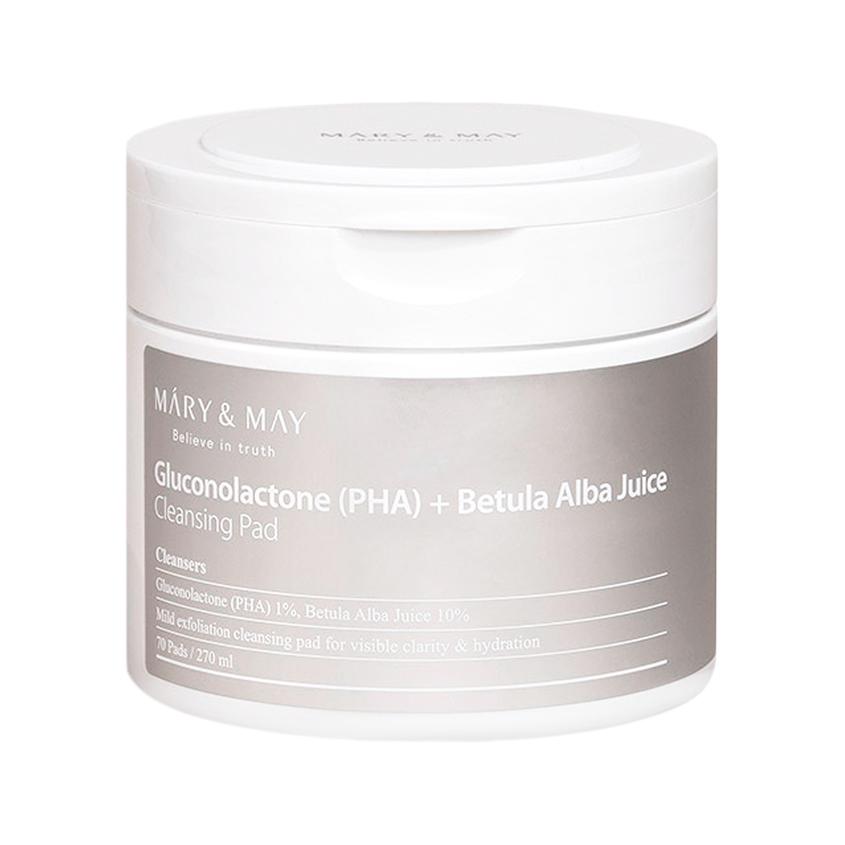 Тонер-пэды для лица `MARY&MAY` очищающие с соком березы 70 шт