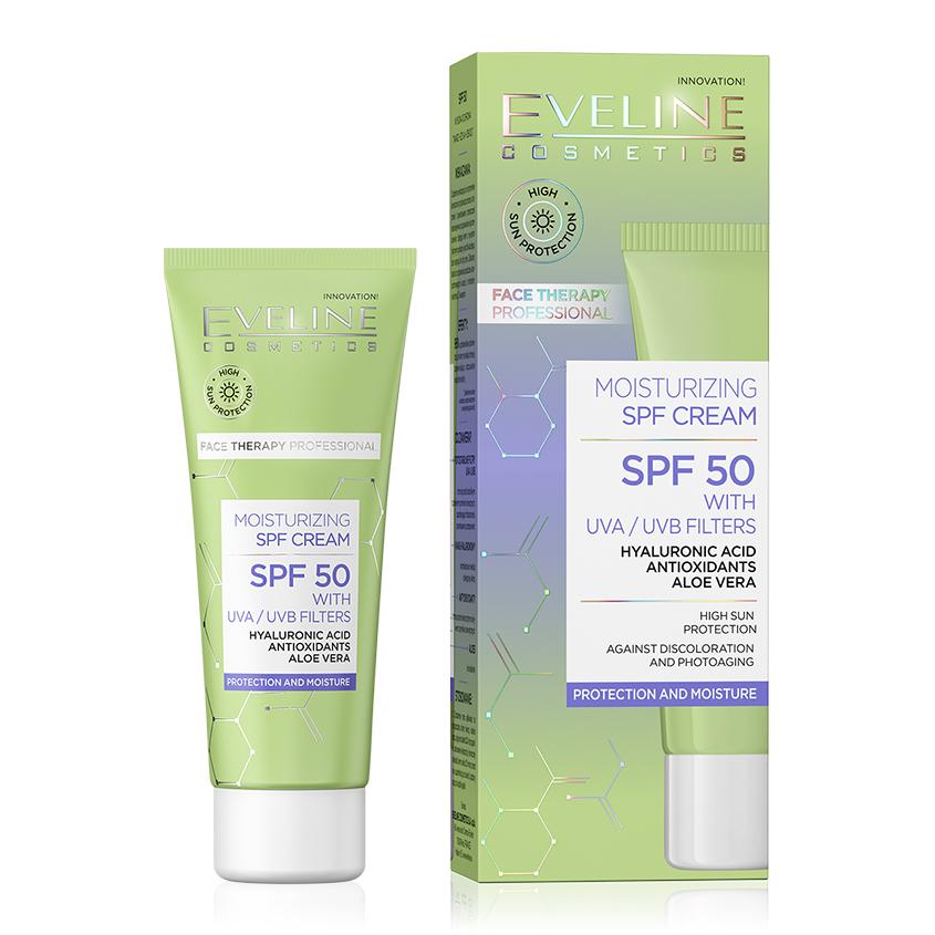 Крем для лица `EVELINE` увлажняющий SPF-50 30 мл