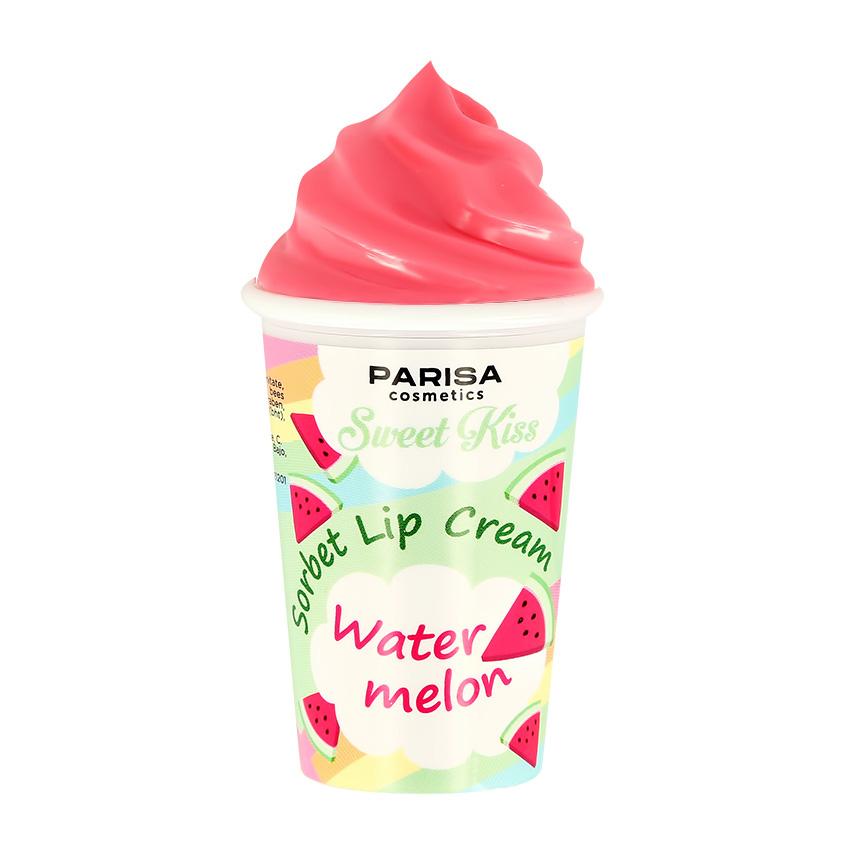 Бальзам для губ `PARISA` `SWEET KISS` SORBET LIP CREAM тон 01 арбуз
