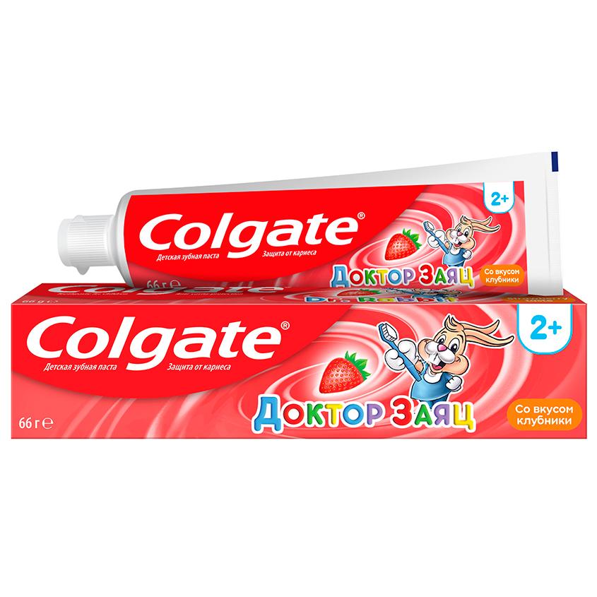 Паста зубная детская `COLGATE` ДОКТОР ЗАЯЦ со вкусом клубники (от 2 до 12 лет) 50 мл