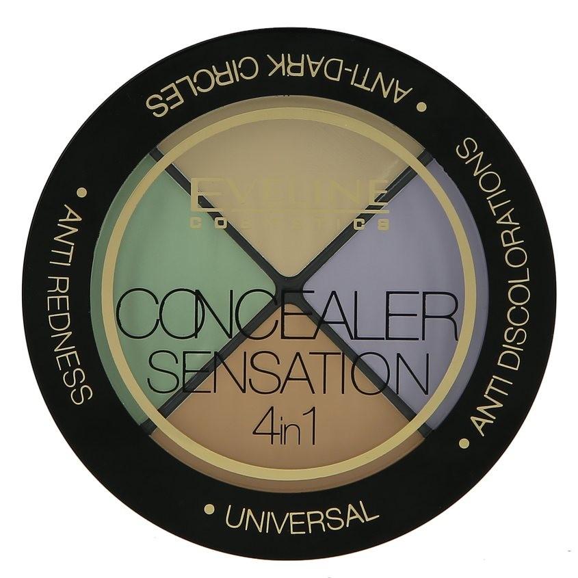 Набор консилеров для лица `EVELINE` CONCEALER SENSATION 4 в 1