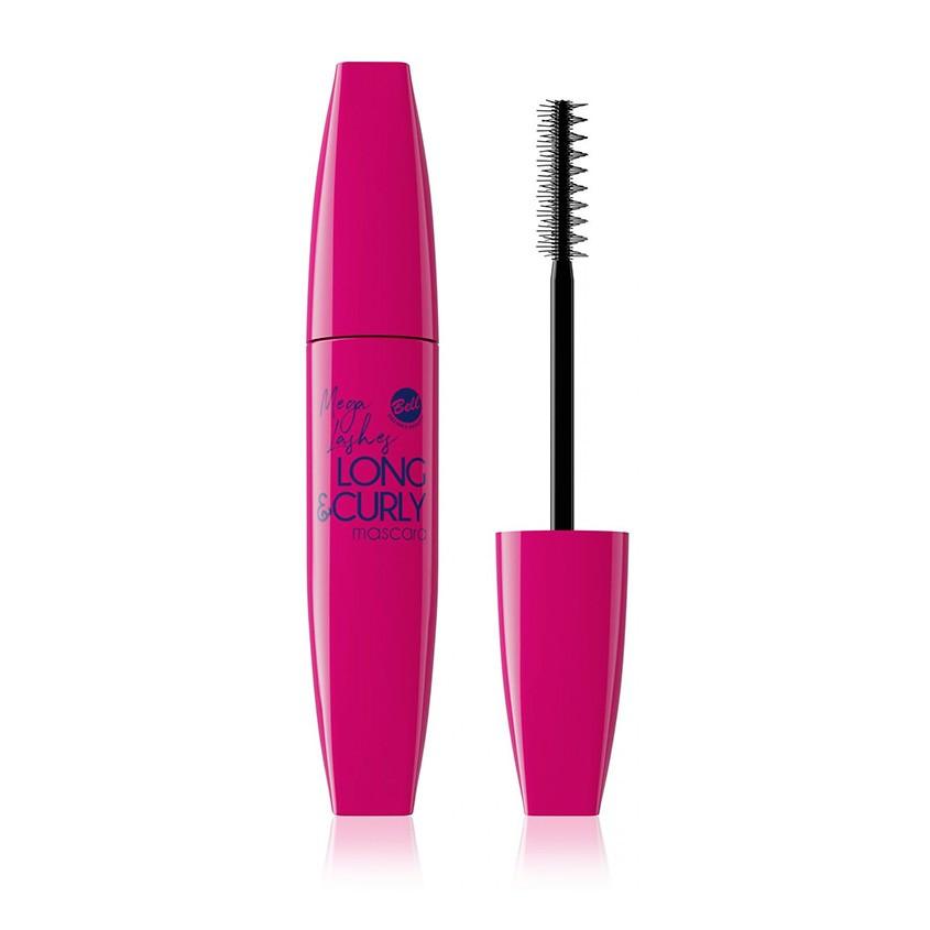 Тушь для ресниц `BELL` MEGA LASHES LONG & CURLY MASCARA тон 001 черная удлиняющая и подкручивающая