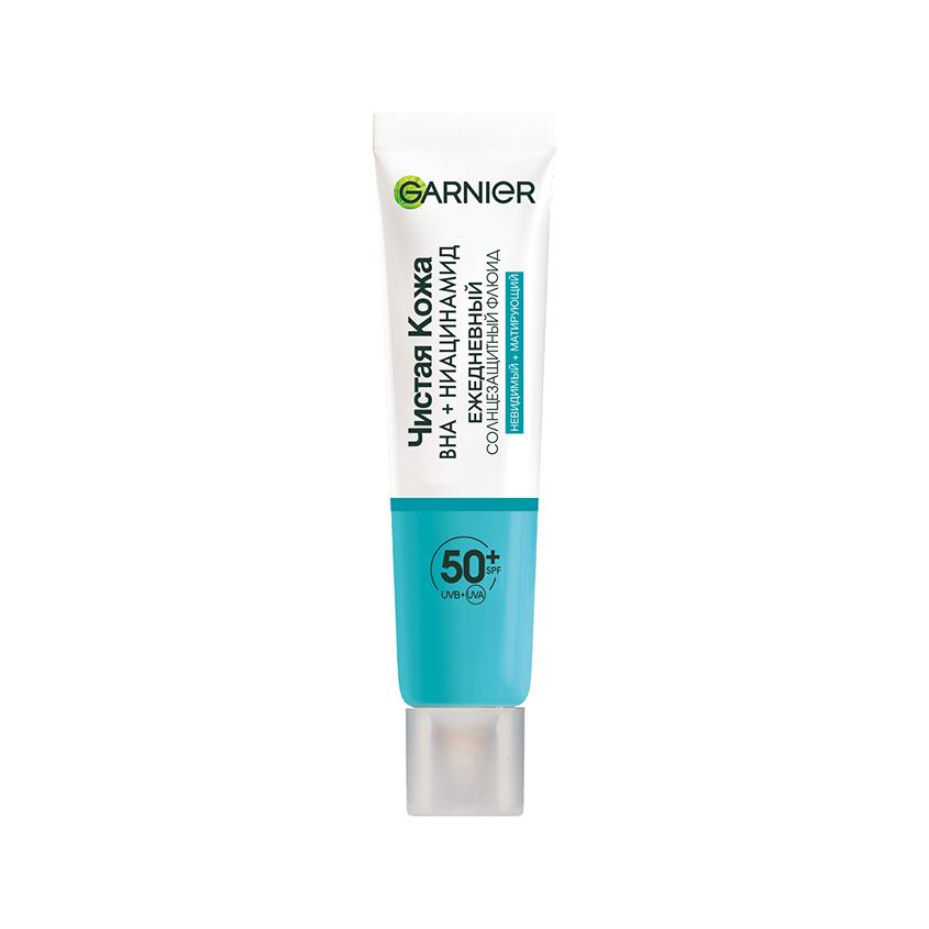 Флюид для лица `GARNIER` `SKIN NATURALS` Чистая Кожа SPF-50+ с ниацинамидом 40 мл