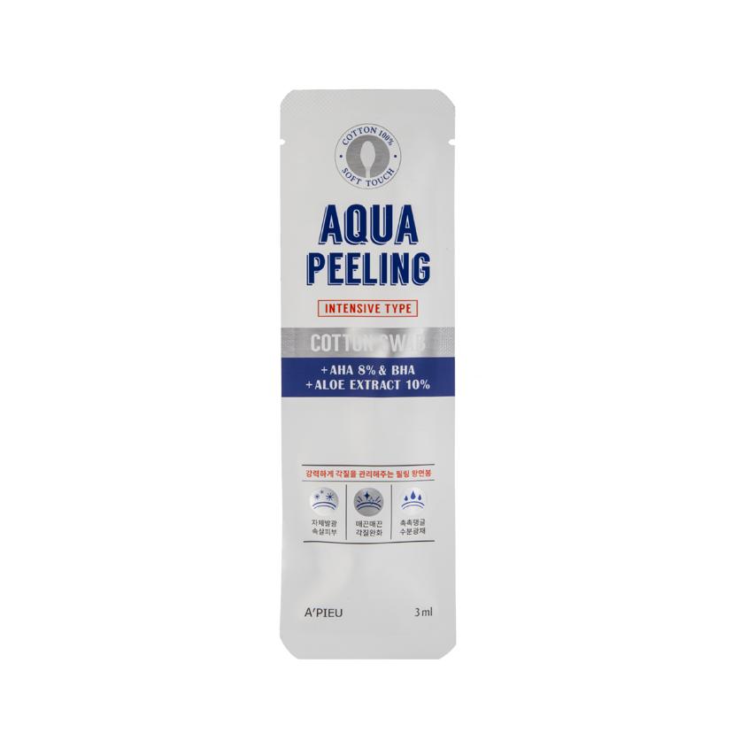 Ватная палочка для пилинга `A`PIEU` AQUA PEELING c 8% AHA и BHA-кислотами и экстрактом алоэ вера (интенсивного действия) 3 мл