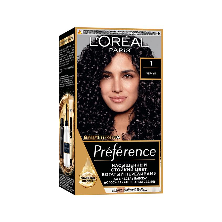 Краска для волос `LOREAL` `PREFERENCE` тон 1 Черный