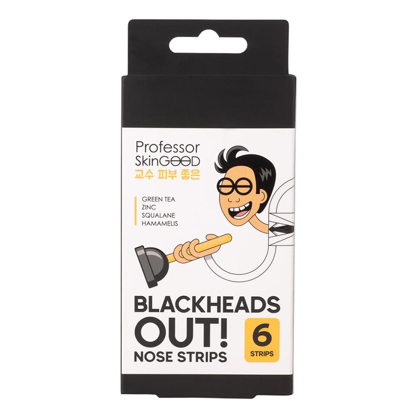 PROFESSOR SKINGOOD | Полоски для носа `PROFESSOR SKINGOOD` с экстрактом гамамелиса (очищающие) 6 шт