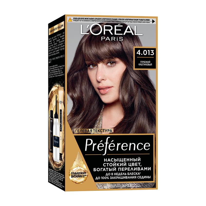 Краска для волос `LOREAL` `PREFERENCE` тон 4.01 Париж (глубокий каштан)