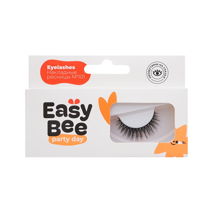 Накладные ресницы `EASYBEE` PARTY DAY EYELASHES FAUX MINK №101 черные с эффектом норки