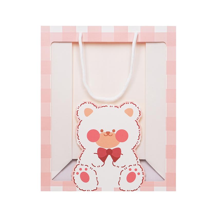 Сумка бумажная `FUN` with window PINK в ассортименте (l)