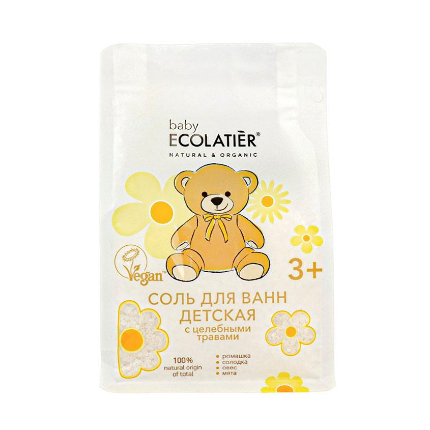 Соль для ванн `ECOLATIER` BABY детская (3+) с целебными травами 600 г