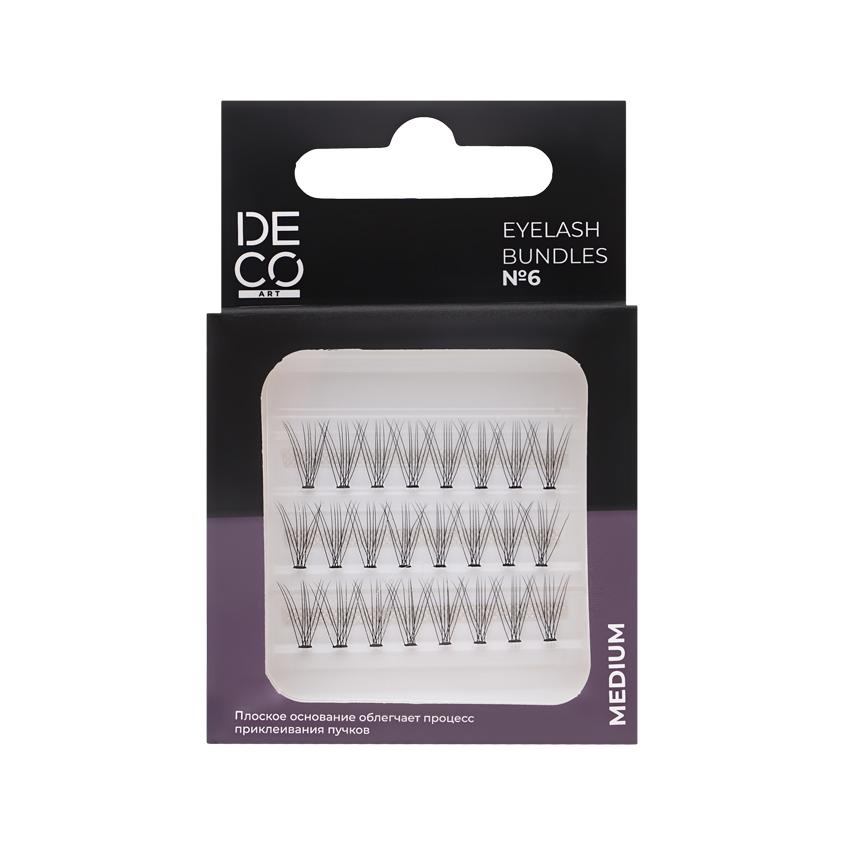 Пучки ресниц `DECO.` ART EYELASH BUNDLES набор №6 (с плоским основанием, средний размер)