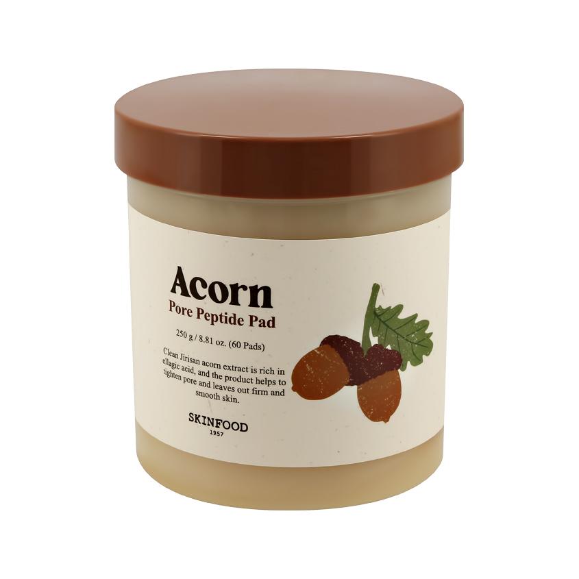 SKINFOOD | Диски для лица `SKINFOOD` ACORN с пептидами и экстрактом желудя 60 шт