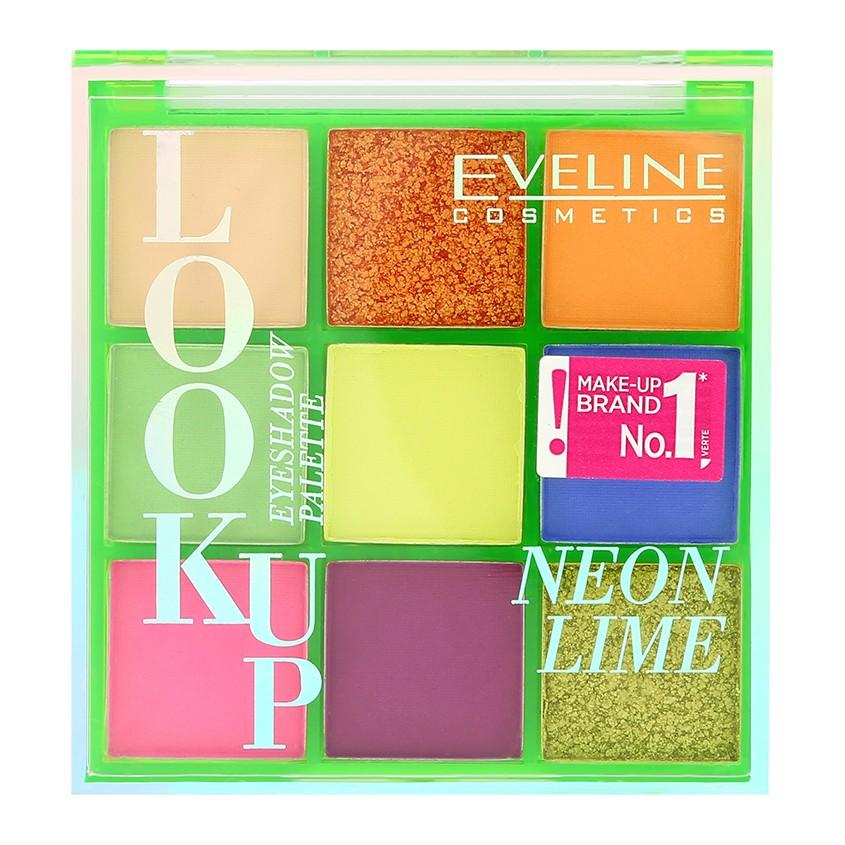 Палетка теней для век `EVELINE` NEON LIME