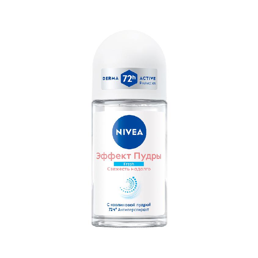 Део-ролл жен. `NIVEA` ЭФФЕКТ ПУДРЫ Fresh (антиперспирант) 50 мл