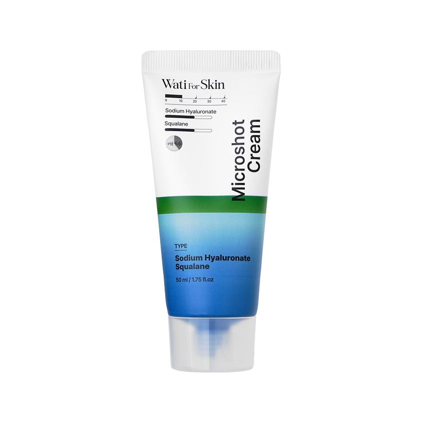 Крем для лица `WATI FOR SKIN` MICROSHOT с микроиглами, гиалуроновой кислотой и скваланом 50 мл