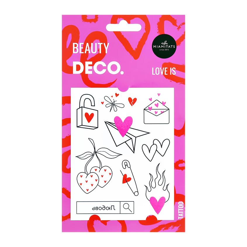 Набор переводных татуировок для тела `DECO.` LOVE by Miami tattoos (love is)