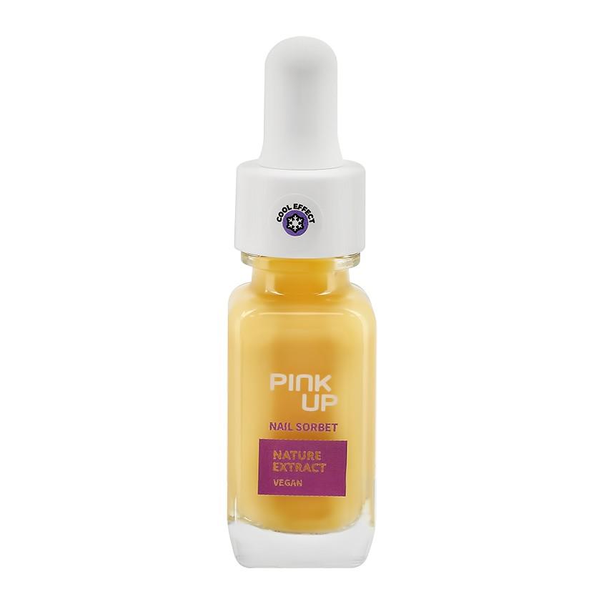 Средство по уходу за ногтями и кутикулой `PINK UP` `NAIL SORBET` на водной основе с медовым экстрактом 11 мл