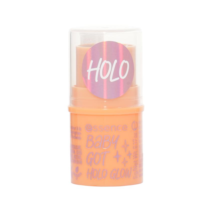 Хайлайтер для лица `ESSENCE` BABY GOT HOLO GLOW в стике тон 10 Holy apricotly