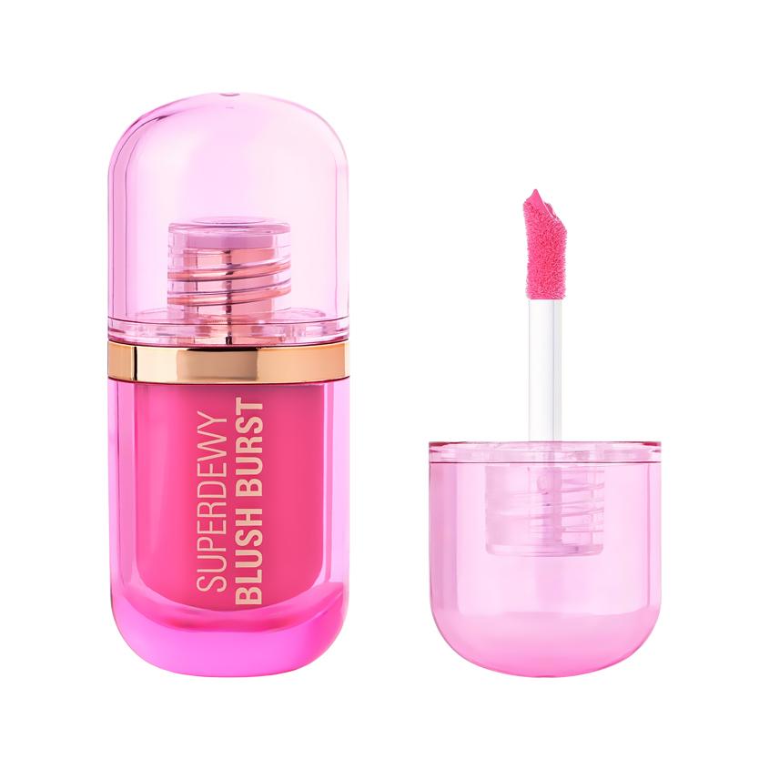 Румяна для лица `REVOLUTION` SUPERDEWY BLUSH BURST жидкие суперувлажняющие тон Bubblegum burst pink