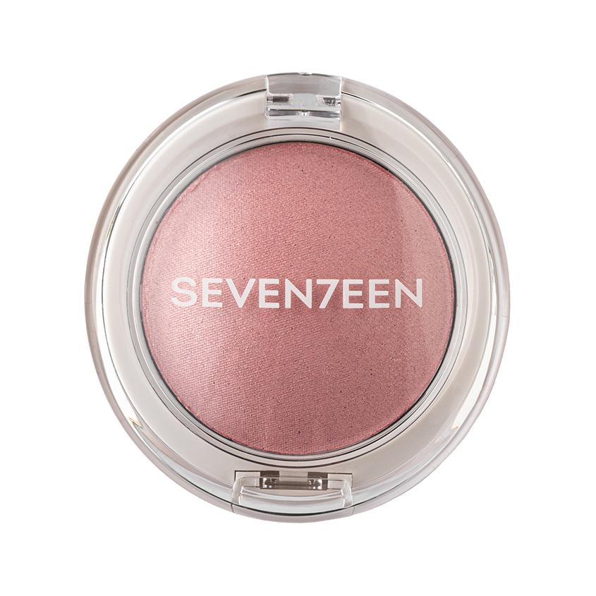 Румяна для лица `SEVENTEEN` PEARL BRUSH POWDER компактные перламутровые тон 7 Нежно-розовый