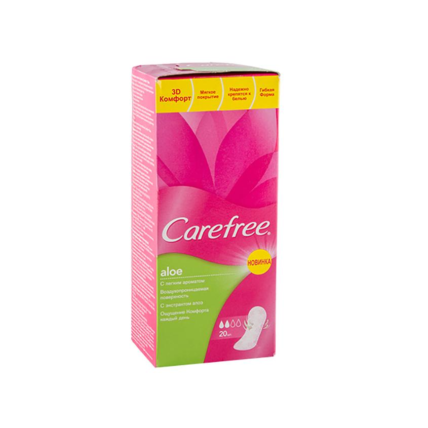 Прокладки ежедневные `CAREFREE` Aloe воздухопроницаемые 20 шт