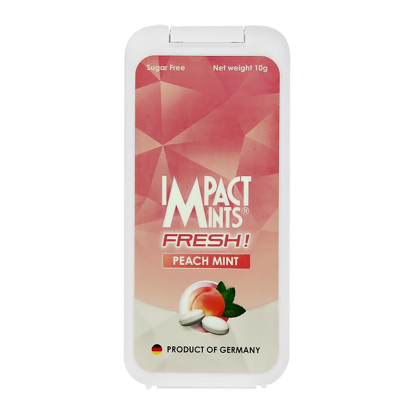 Освежающее драже `IMPACT MINTS` FRESH! без сахара со вкусом персика 10 г