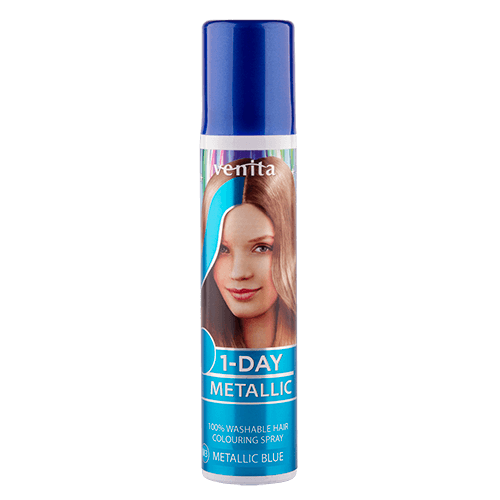Спрей для волос оттеночный `VENITA` 1-DAY METALLIC тон Metallic Blue (голубой металлик) 50 мл